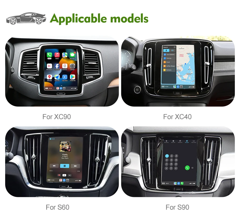 EBILAEN Wireless Carplay For Volvo XC90 XC60 XC40 S60 S90 V60 Android