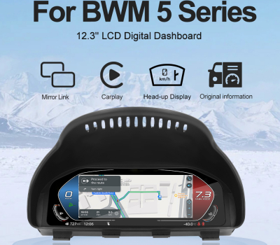 For BMW 5 Series  F10F11F07F18F01F02F03 Digital Carplay HUD dashboard Instrumental Cluster Speedometer Screen (1)